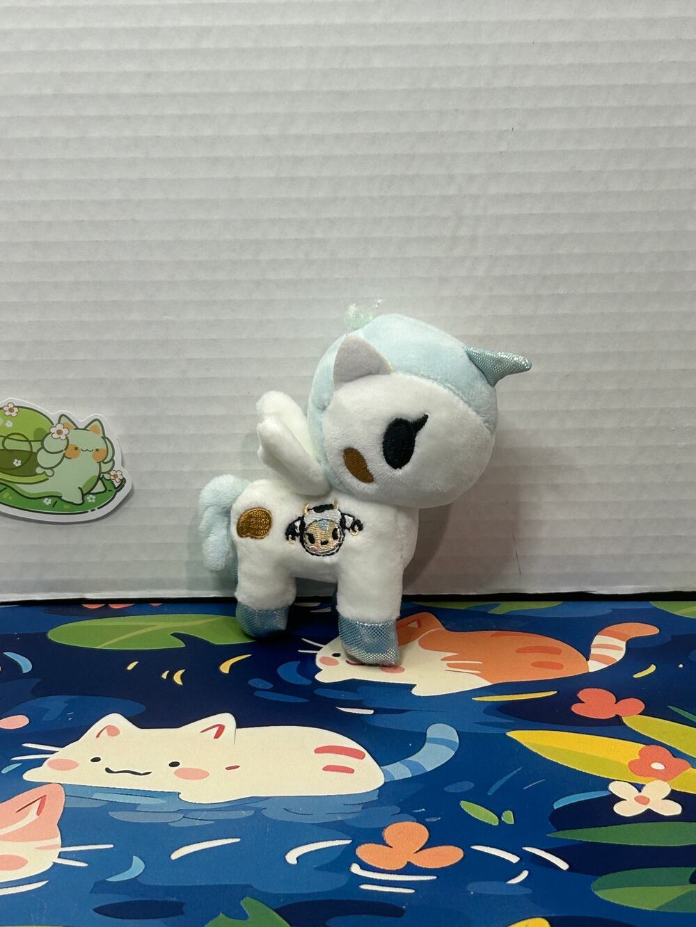 Tokidoki Unicorno White Blue Mookia Moofia Patch Plush Stuffed Animal Toy Doll